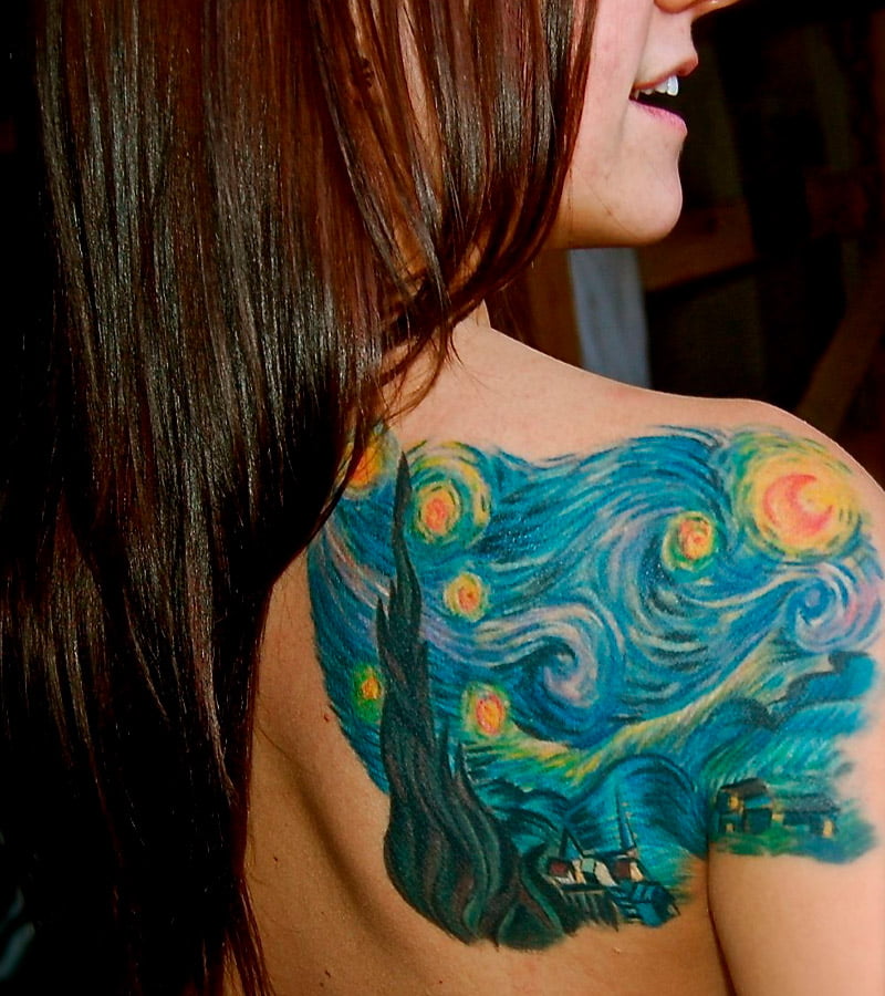 tatuajes de la noche estrellada de van gogh 5