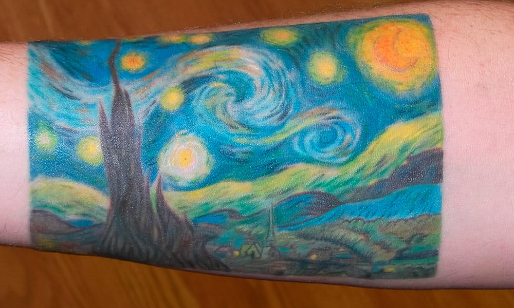 tatuajes de la noche estrellada de van gogh 8