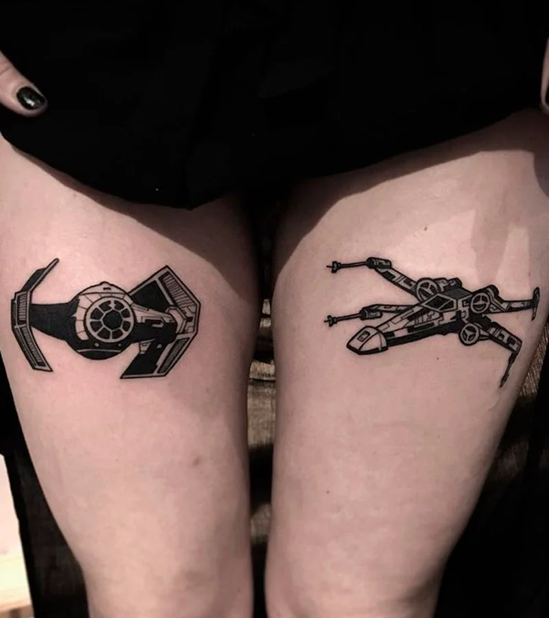+150 Tatuajes de Star Wars: Significado y mejores diseños e imágenes 46 tatuajes de naves de star wars 9