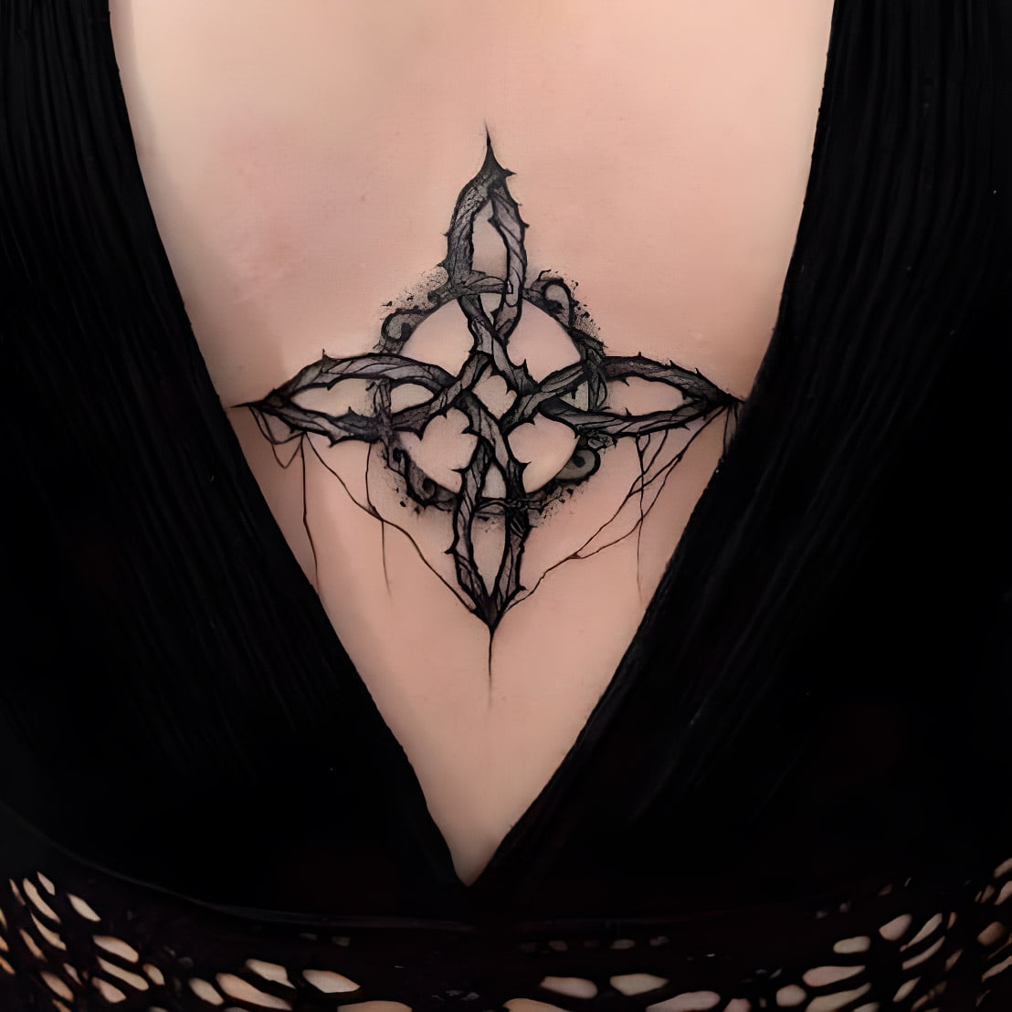 tatuajes de nudo de bruja geniales 16