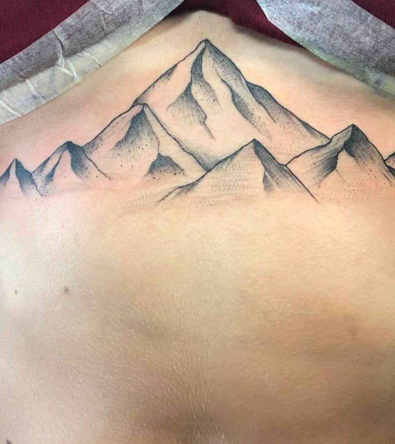 tatuajes de paisajes con montanas 3