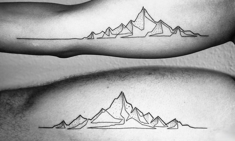tatuajes de paisajes con montanas 9