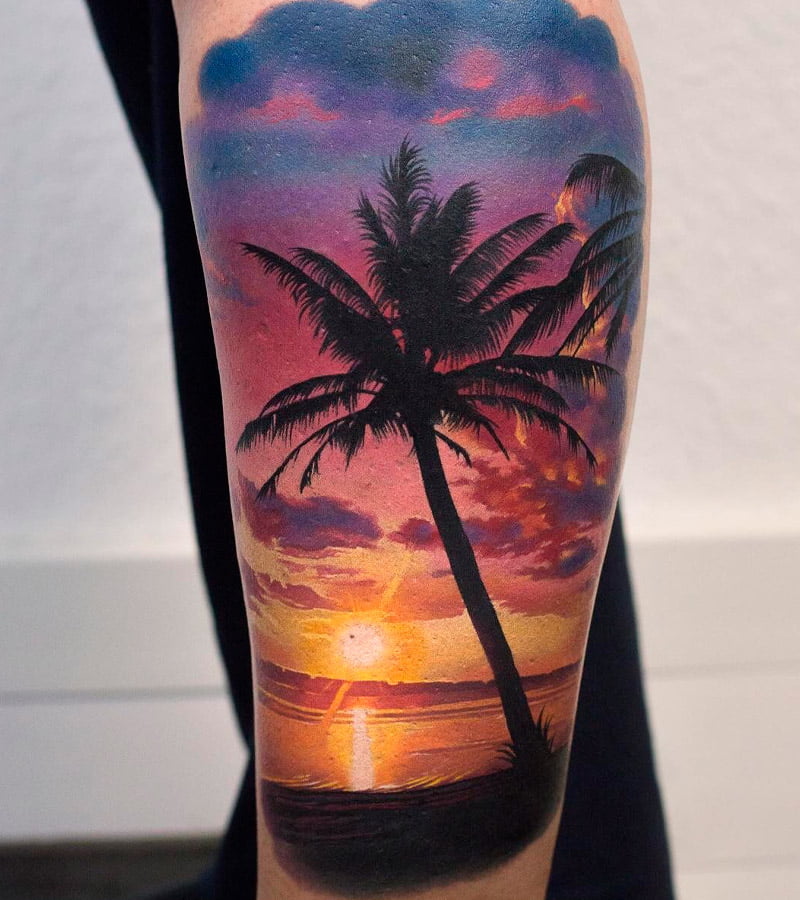 tatuajes de paisajes de playas 1