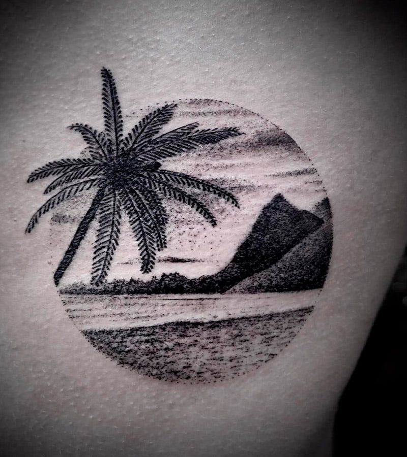 tatuajes de paisajes de playas 10
