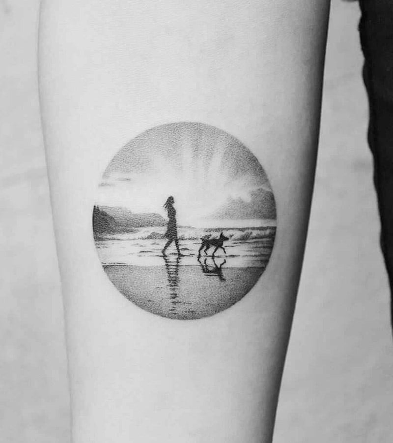 tatuajes de paisajes de playas 6