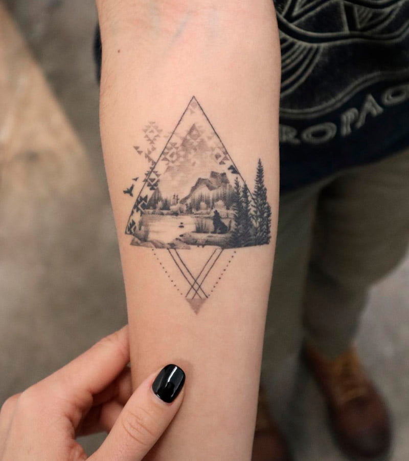 tatuajes de paisajes en el brazo 2