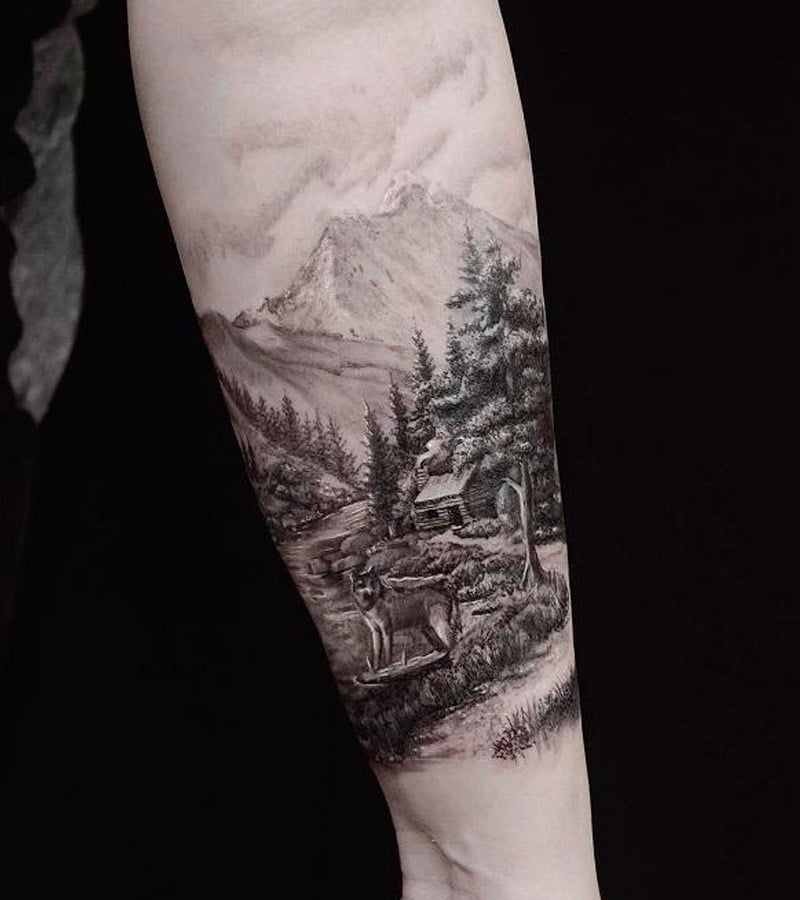 tatuajes de paisajes en el brazo 4