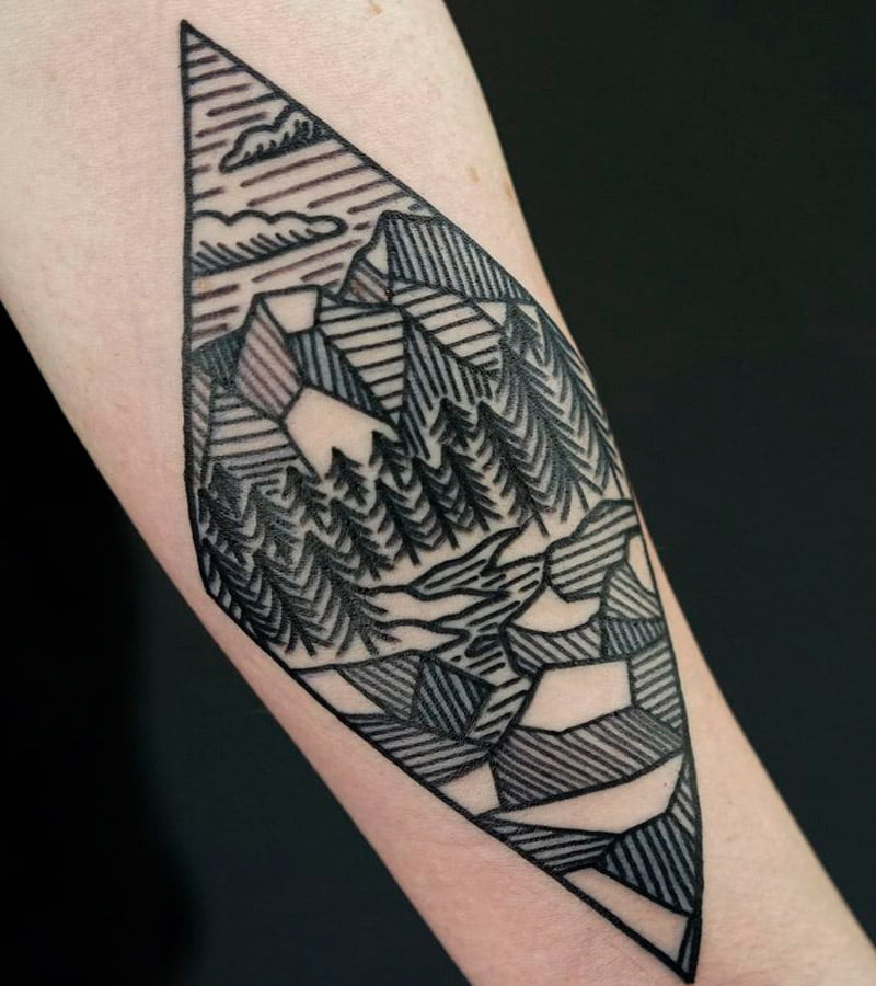 tatuajes de paisajes geometricos 10