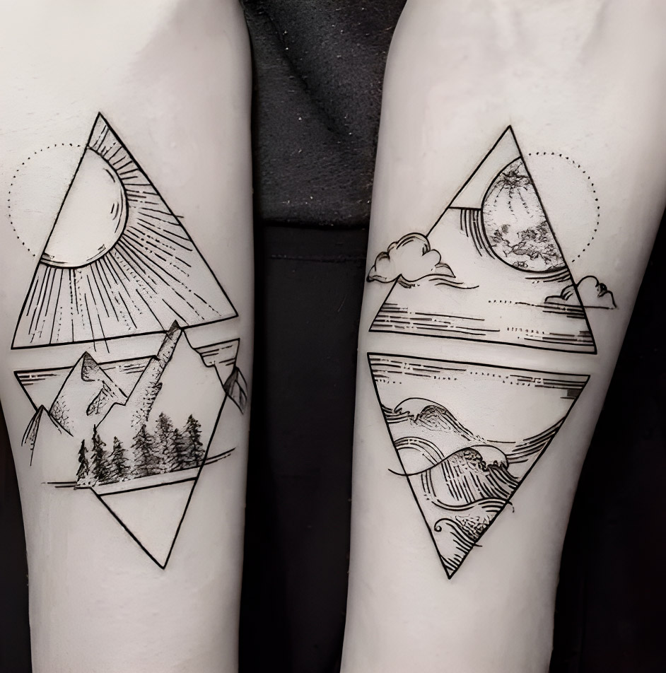 tatuajes de paisajes geometricos 11