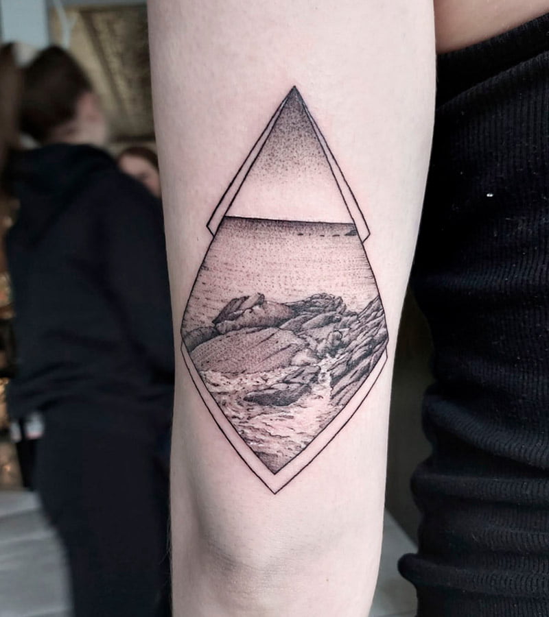 tatuajes de paisajes geometricos 12