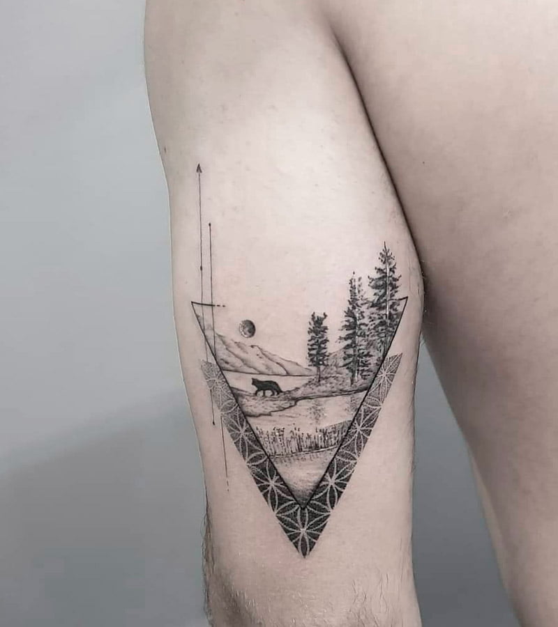 tatuajes de paisajes geometricos 13