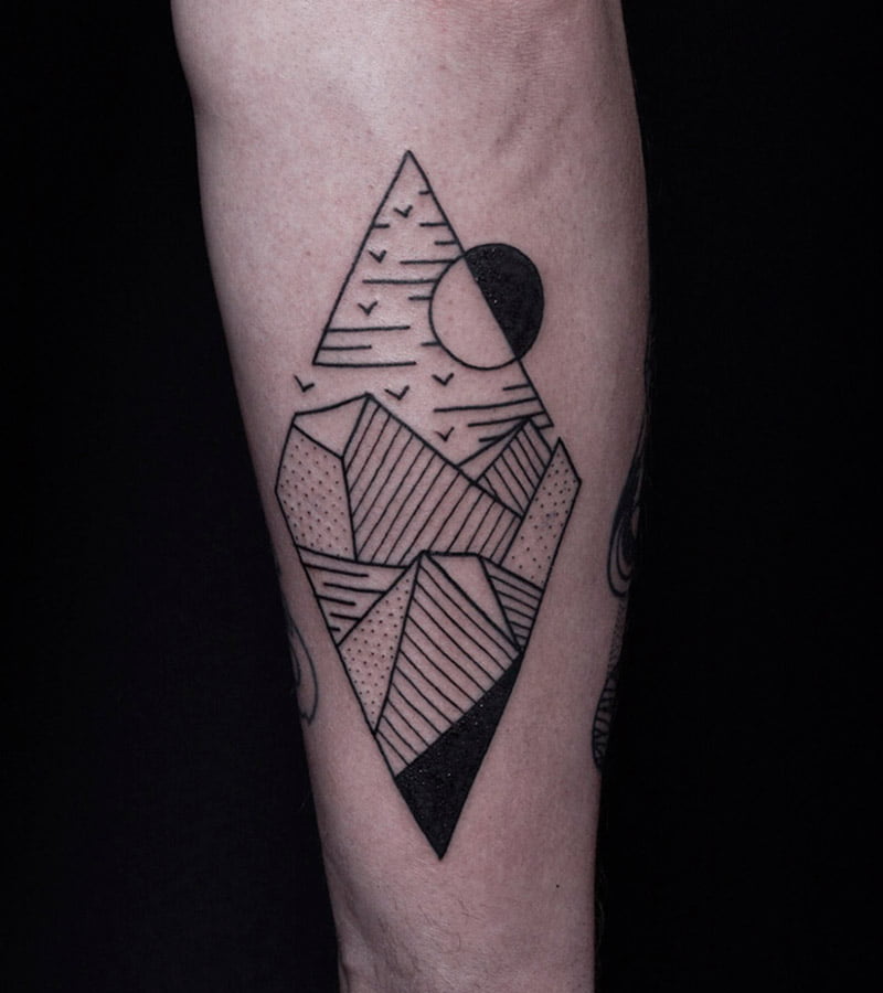 tatuajes de paisajes geometricos 2
