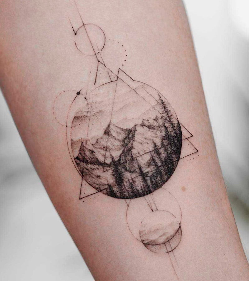 tatuajes de paisajes geometricos 7