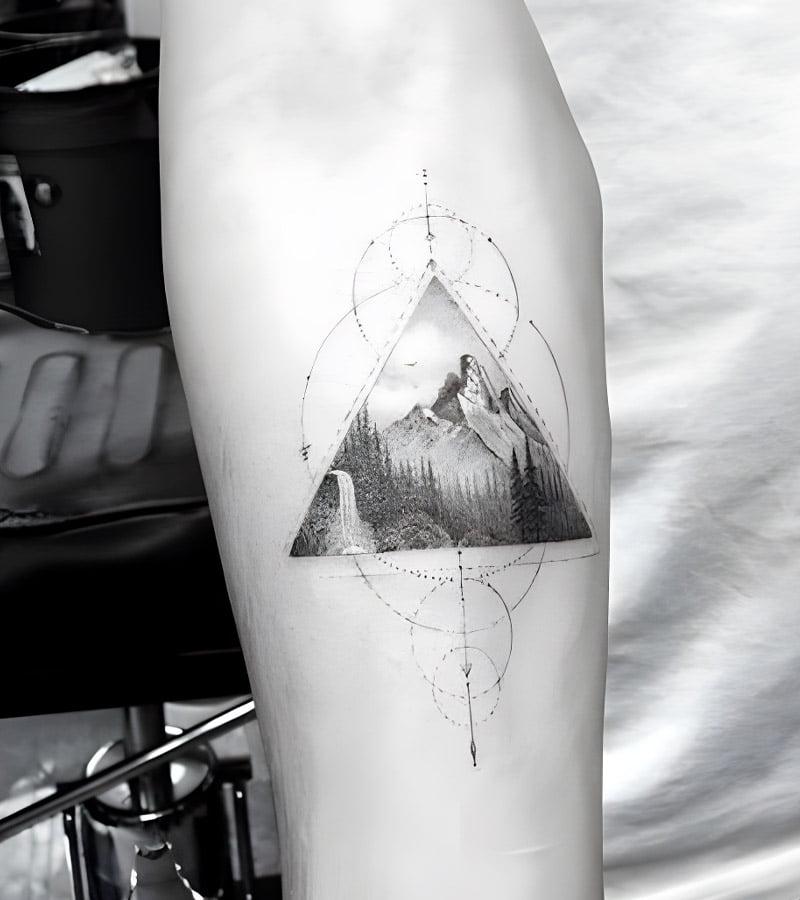 tatuajes de paisajes geometricos 8
