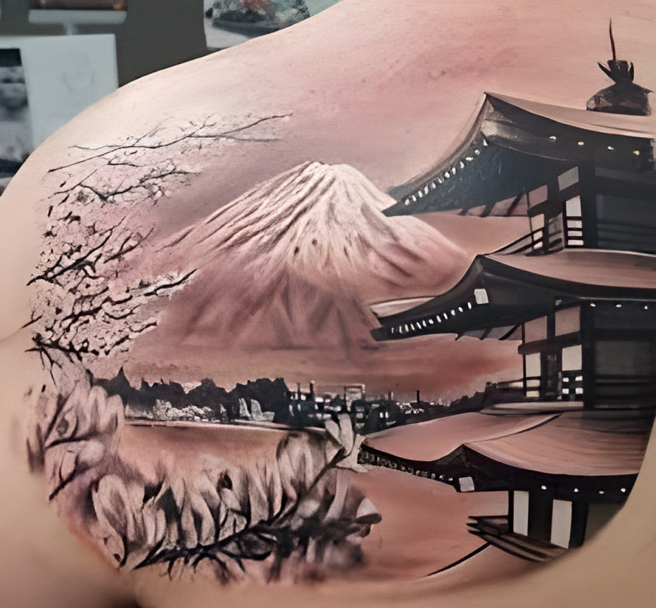 tatuajes de paisajes japoneses 2