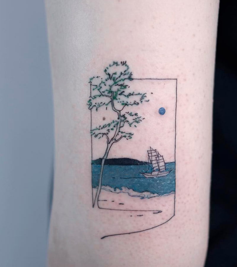tatuajes de paisajes minimalistas 1