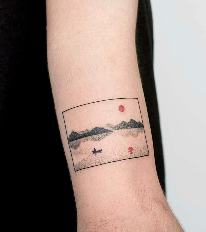 tatuajes de paisajes minimalistas 2