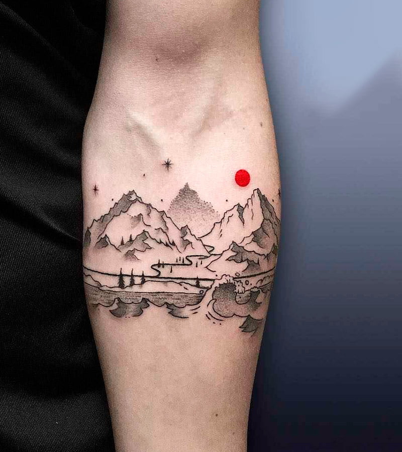 tatuajes de paisajes minimalistas 8