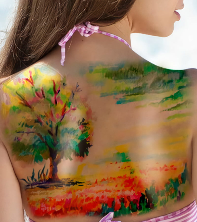tatuajes de paisajes para mujeres 2