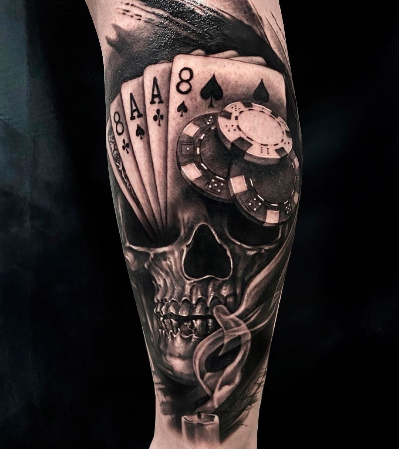 tatuajes de poker con calaveras 13