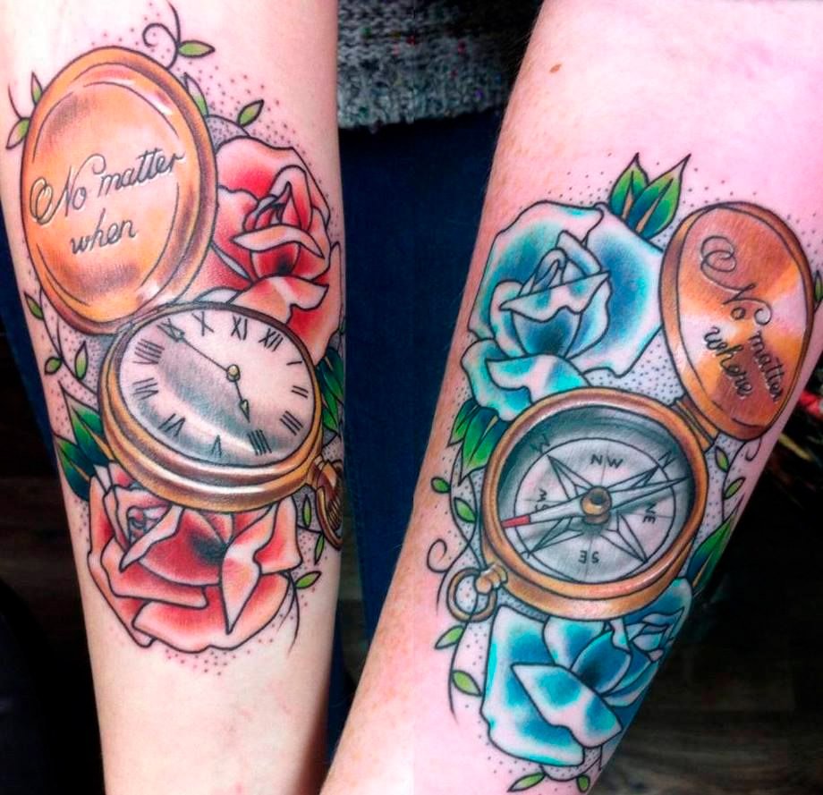 tatuajes de relojes para parejas 6