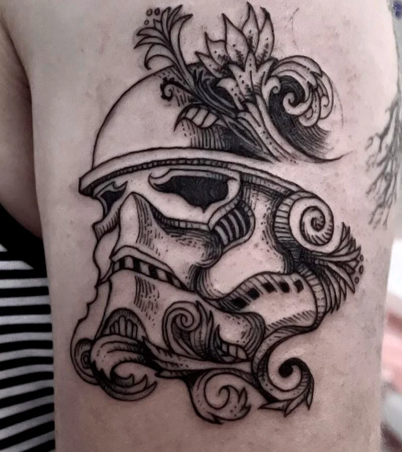 +150 Tatuajes de Star Wars: Significado y mejores diseños e imágenes 86 tatuajes de star wars de stormtrooper 6