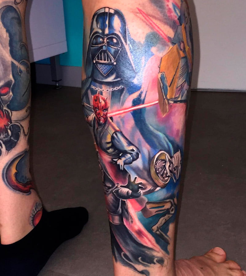 tatuajes de star wars en la pierna 5