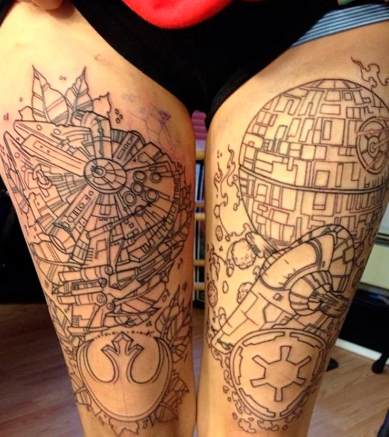 tatuajes de star wars en la pierna 6