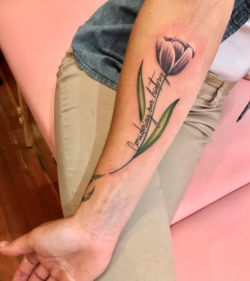 tatuajes de tulipanes con nombres 3