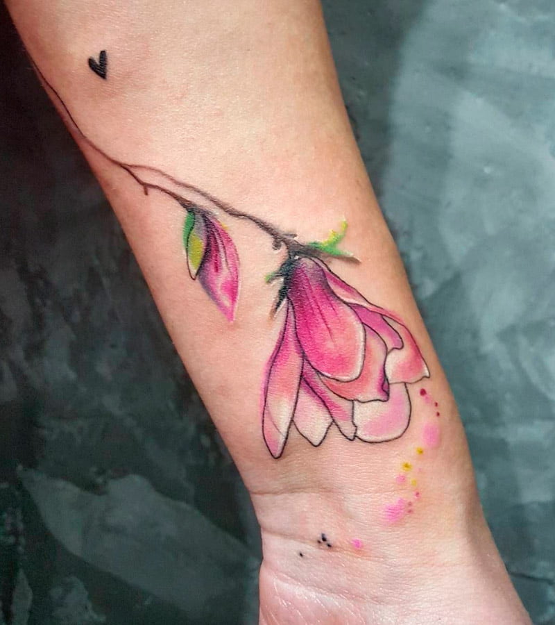 tatuajes de tulipanes en acuarela 12