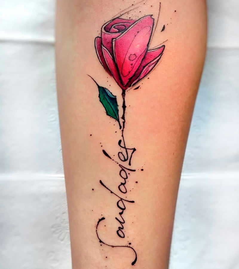tatuajes de tulipanes en acuarela 9