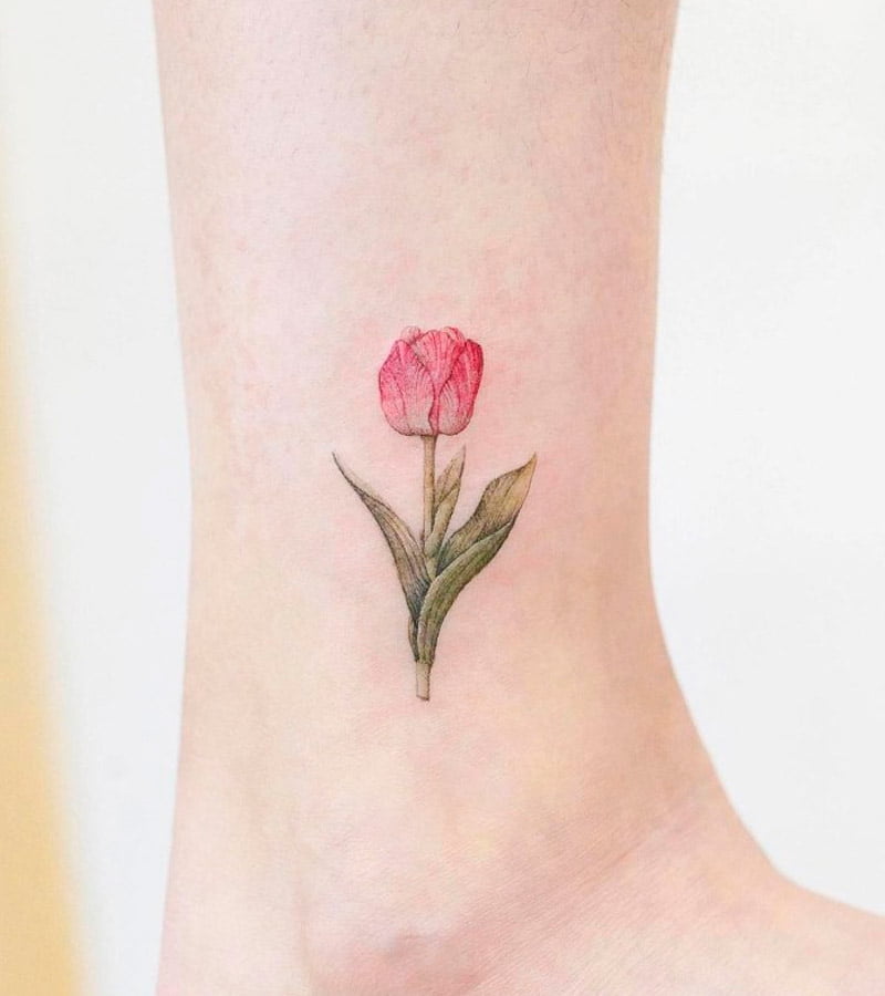 tatuajes de tulipanes pequenos 11