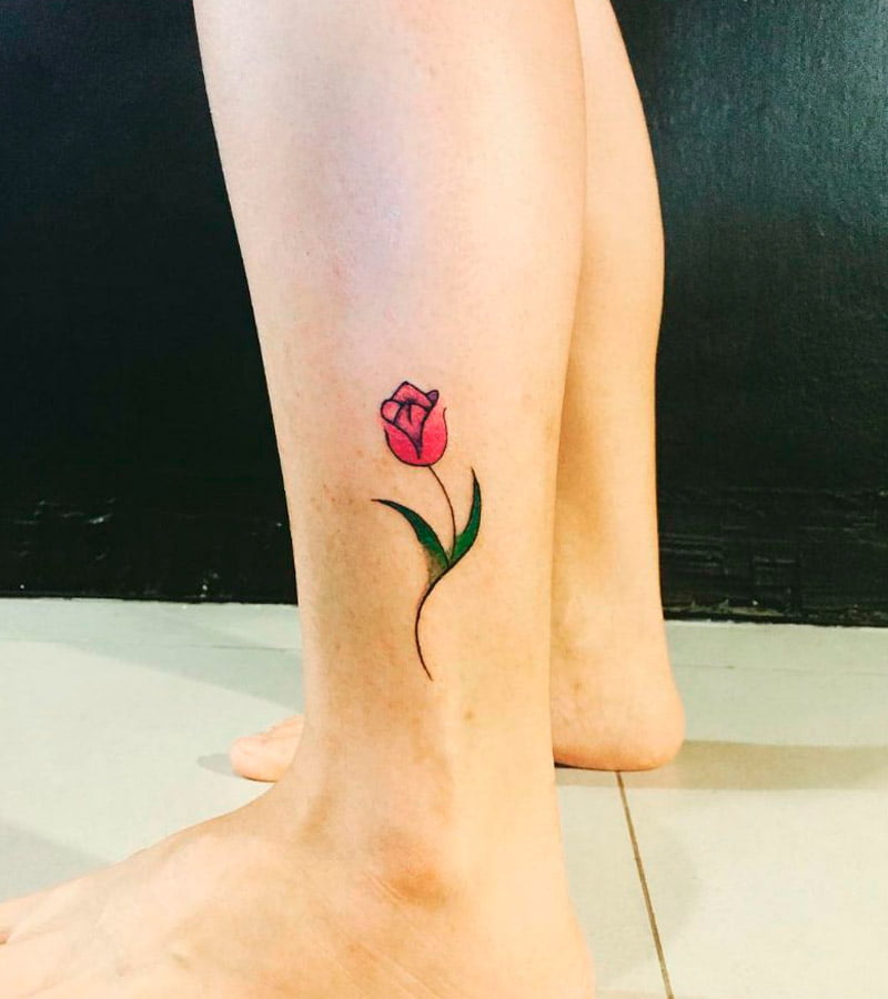 tatuajes de tulipanes pequenos 13