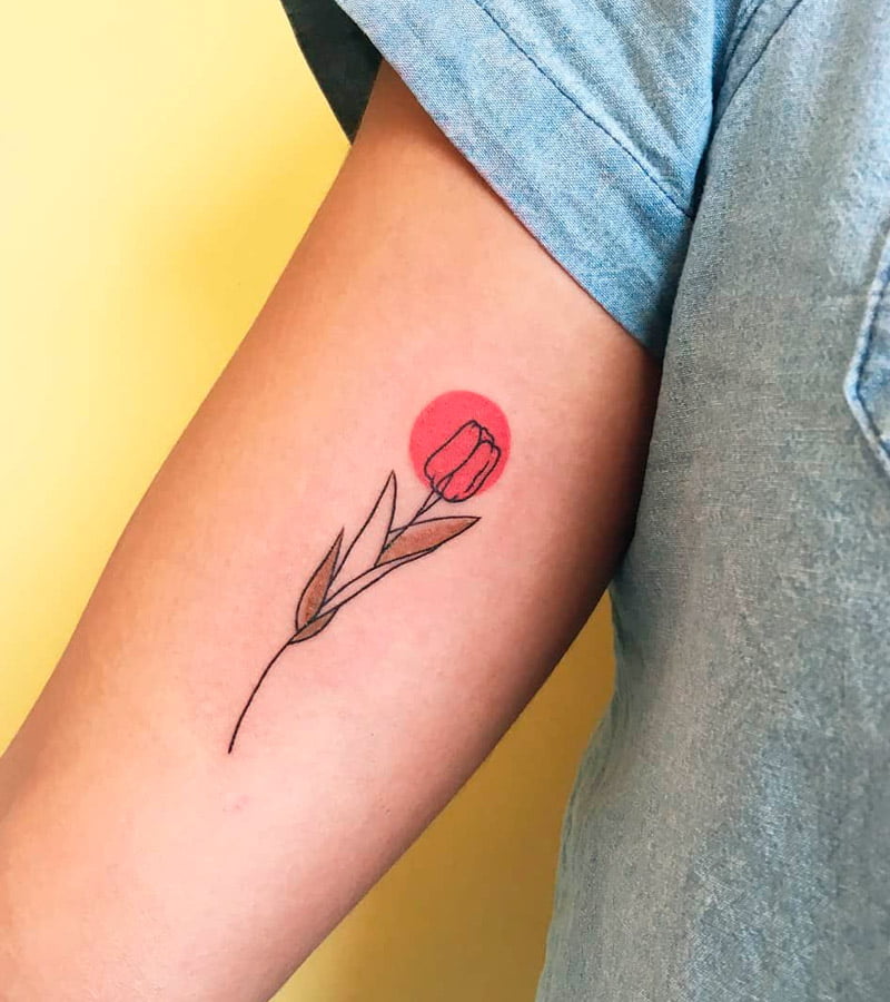 tatuajes de tulipanes pequenos 16