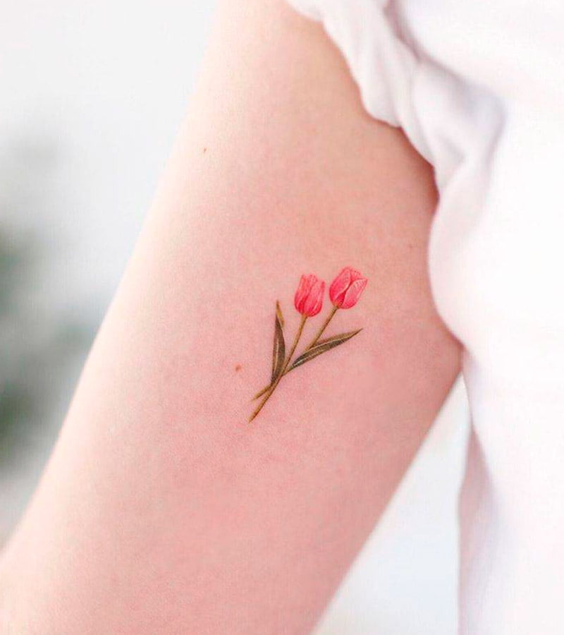tatuajes de tulipanes pequenos 9