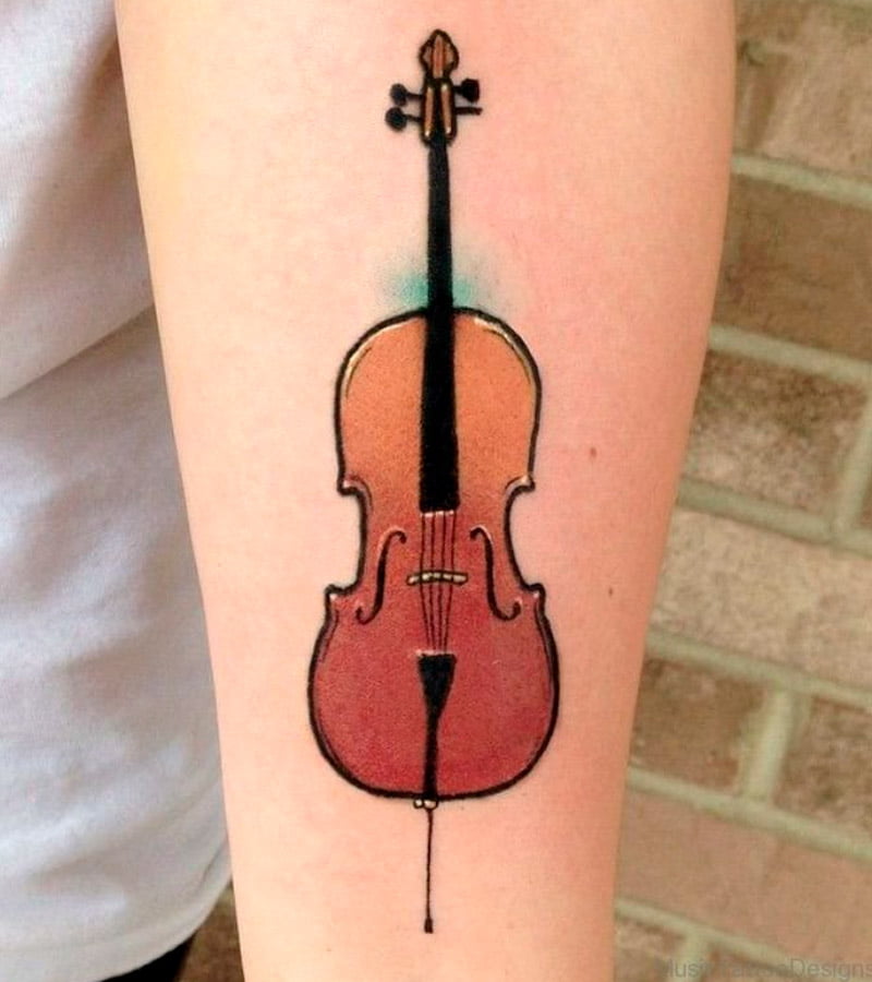 tatuajes de violin a color 9