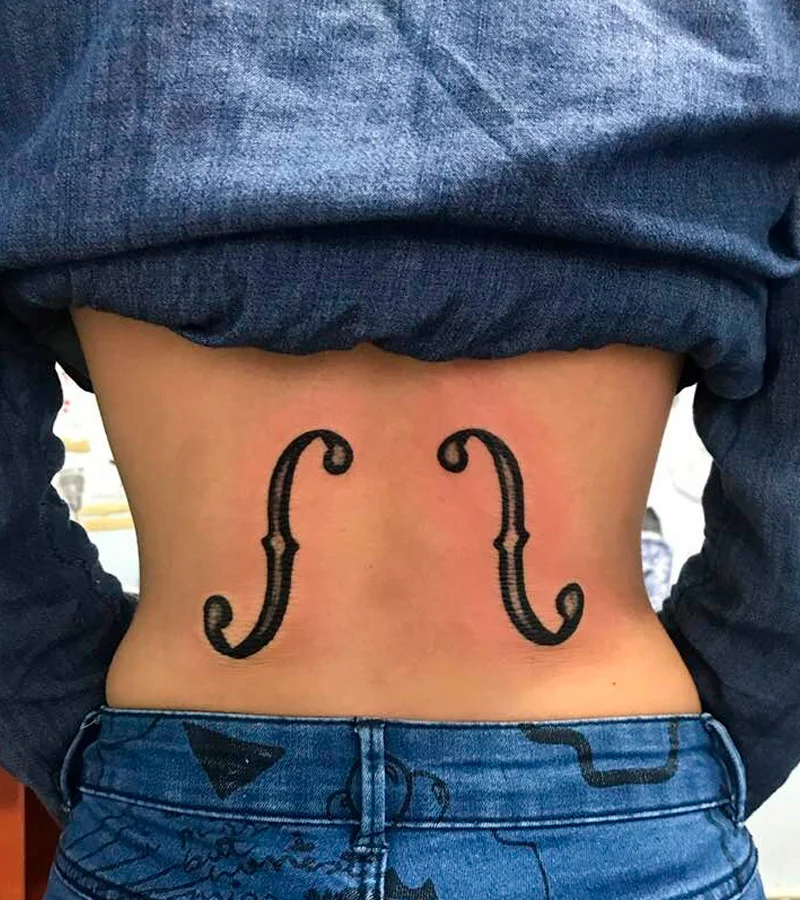 tatuajes de violin en la espalda 2