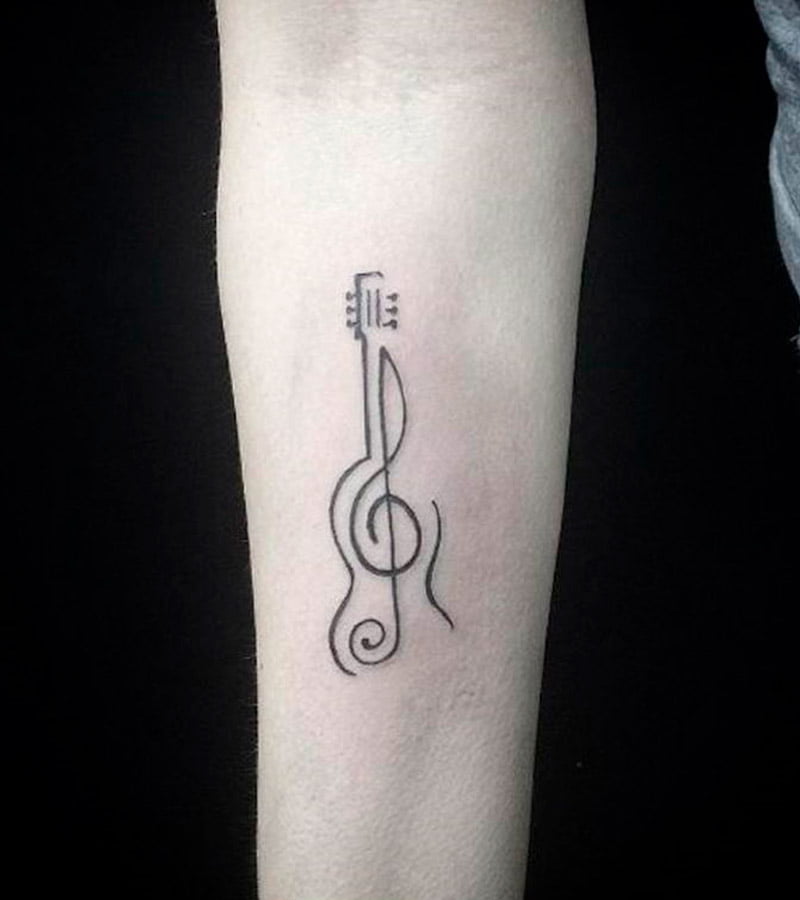 tatuajes de violin minimalistas 10