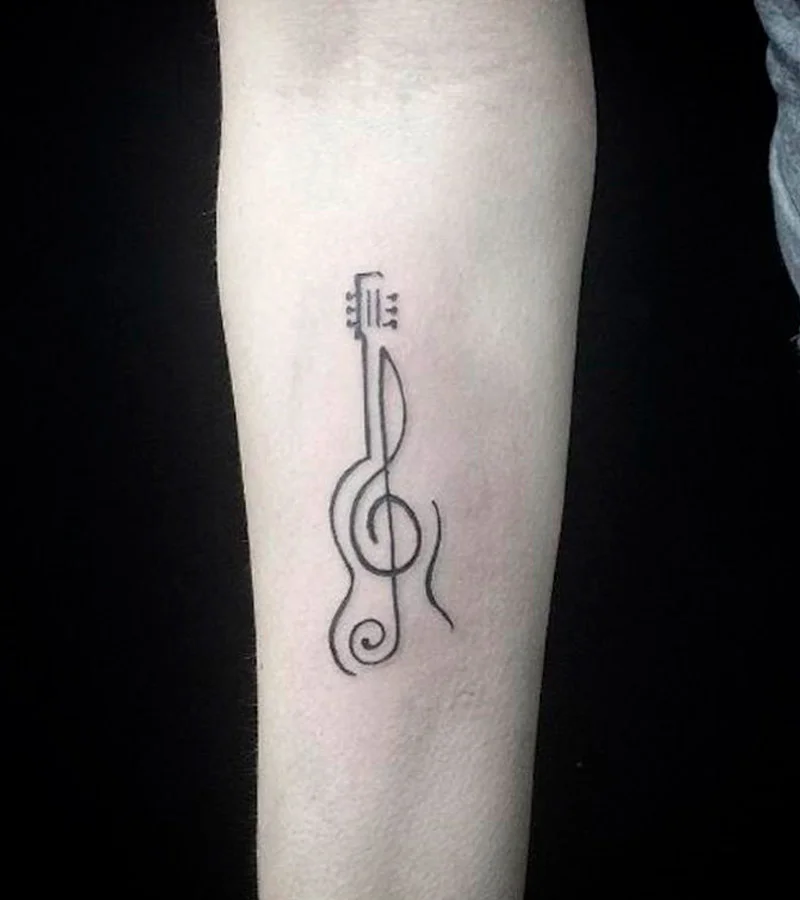tatuajes de violin minimalistas 10