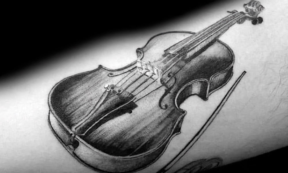 tatuajes de violin para hombres 2