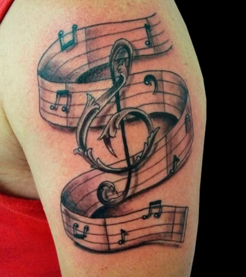 tatuajes de violin para hombres 3