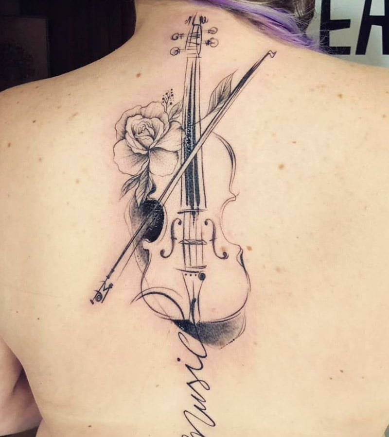 tatuajes de violin para mujeres 2