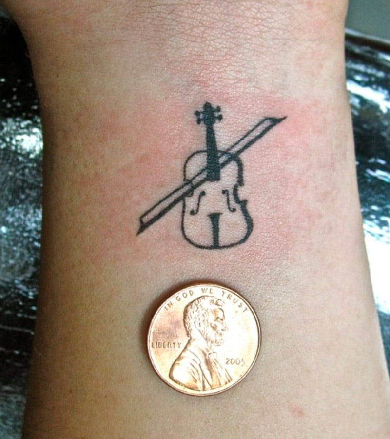 tatuajes de violin pequenos 1