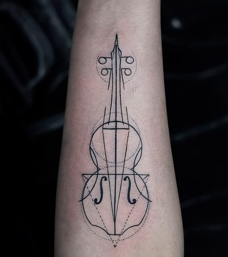 tatuajes de violin pequenos 5