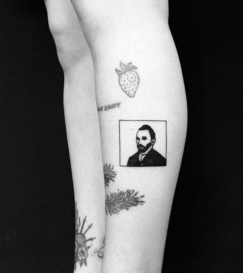 tatuajes minimalistas de Van Gogh 12