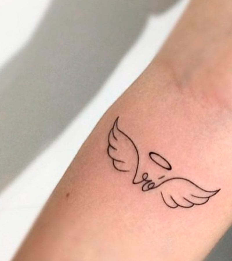 tatuajes minimalistas de alas de angel 2
