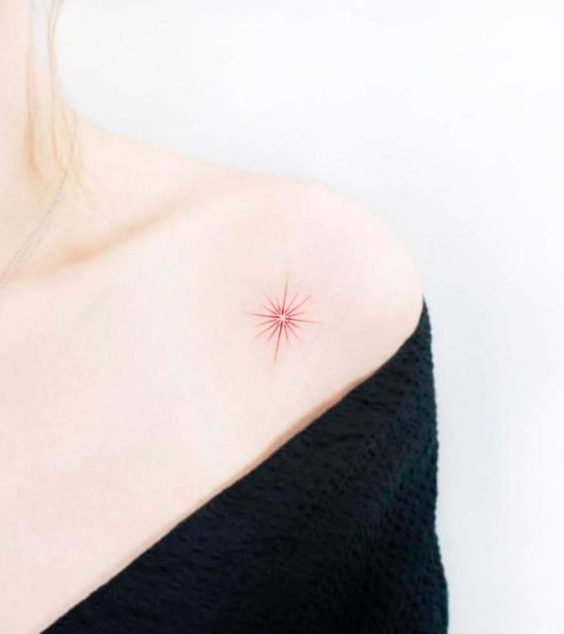 tatuajes minimalistas de estrellas 9