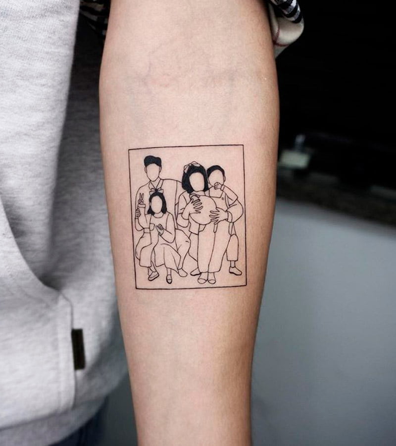 tatuajes minimalistas de familias 1