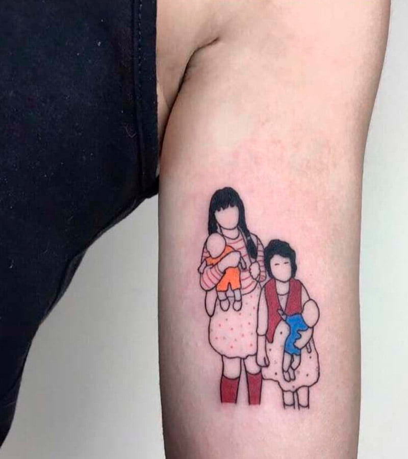 tatuajes minimalistas de familias 10