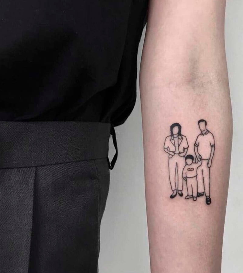 tatuajes minimalistas de familias 5